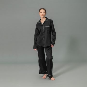 Nocturne Pajama Set Black/bone by Schumacher