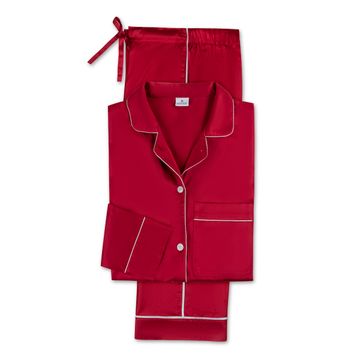 Nocturne Pajama Set Scarlet/blue by Schumacher - view 3