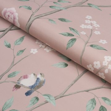 Paradise Birds Blush by Schumacher - view 5
