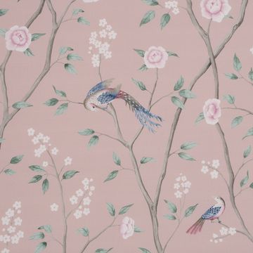 Paradise Birds Blush by Schumacher