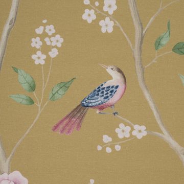 Paradise Birds Gold by Schumacher - view 3