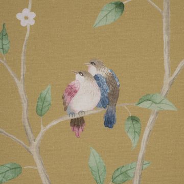 Paradise Birds Gold by Schumacher - view 4
