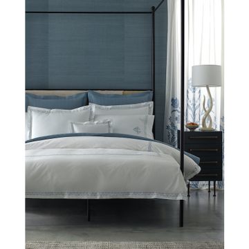 Prado Fitted Sheet White by Schumacher - view 2