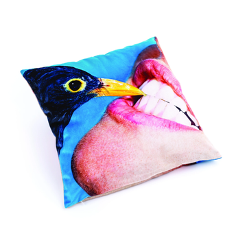 CROW - Square fabric cushion by Seletti - view 3