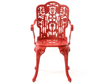 INDUSTRY - Aluminium garden chair with armrests by Seletti - view 2