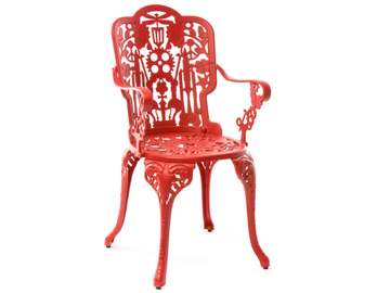 INDUSTRY - Aluminium garden chair with armrests by Seletti - view 3