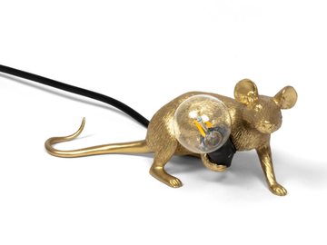 MOUSE LAMP GOLD - LOP - LED resin table lamp by Seletti - view 3