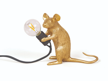 MOUSE LAMP GOLD - MAC - LED resin table lamp by Seletti - view 3