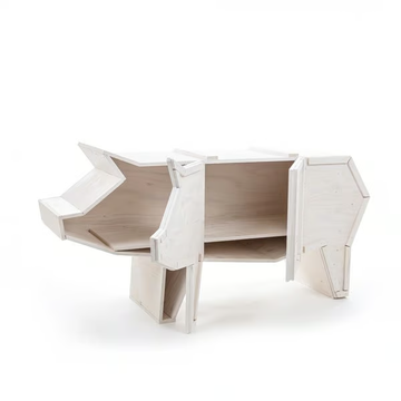 SENDING PIG - Wooden sideboard with doors by Seletti - view 3