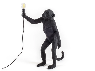 THE MONKEY LAMP BLACK STANDING - LED resin floor lamp by Seletti - view 2