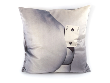 TWO OF SPADES - Square fabric cushion by Seletti - view 2