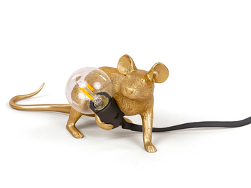 MOUSE LAMP GOLD - LOP - LED resin table lamp by Seletti - view 2