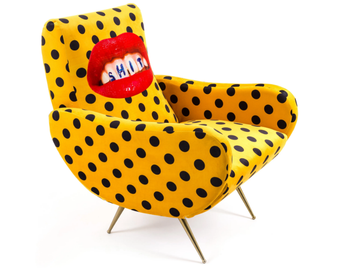 SHIT - Fabric armchair with armrests by Seletti - view 2