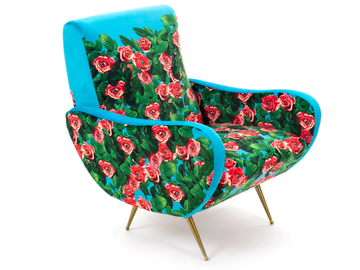 ROSES - Fabric armchair with armrests by Seletti - view 2