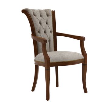 Classic Style Small Armchair Made of Wood York by Sevensedie - view 2
