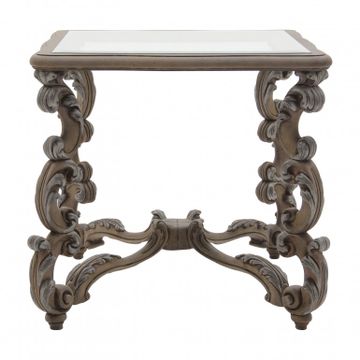Italian Marble Wooden Coffee Table FIRENZE by Sevensedie by Sevensedie