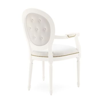 Italian White Small Armchair LUIGI by Sevensedie by Sevensedie - view 6