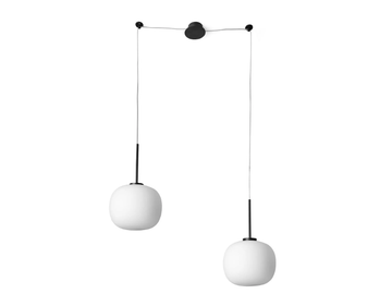 BOMBO - Adjustable opal glass pendant lamp by Sforzin - view 2