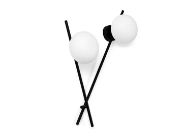 MIKADO 2 - Wall lamp in opal glass and metal by Sforzin - view 2