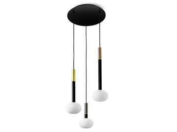 MOSE 3 - Suspension lamp in metal and opal glass by Sforzin - view 2