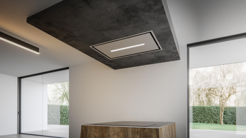 Less, a ceiling hood with a minimalist design by Sirius spa