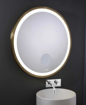 Bronze spiegel rund VELO BRS | Rahmen in Bronze by Spekkio