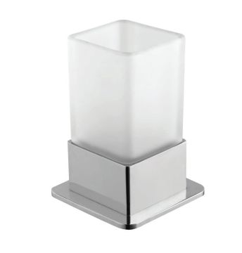 Porte-gobelet autoportant en verre satiné - brio - Monteleone by Spekkio