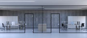 Wall partitions: single glass by Stefani