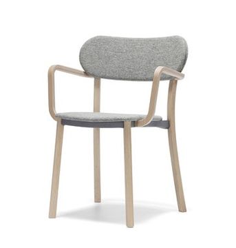 Hundranian Armchair | Upholstered Seat & Back | Oak by Stolab