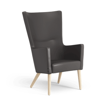 Solino easy chair high back upholstered frame by Swedese - view 4