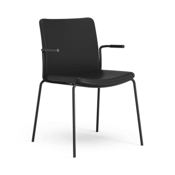 Stella stackable upholstered armchair open armrest by Swedese - view 6