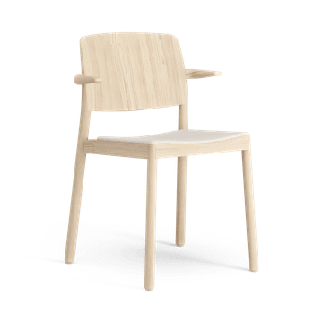Grace stackable armchair with upholstered seat by Swedese - view 3