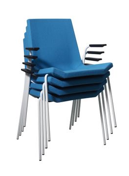 Happy stackable upholstered arm chair by Swedese - view 4