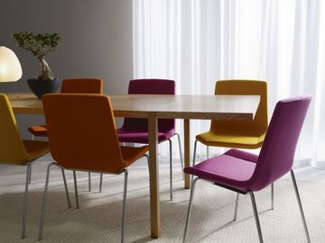 Happy stackable upholstered chair by Swedese - view 3