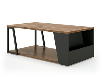 ALBI - Low wooden coffee table with integrated magazine rack by Temahome - view 2