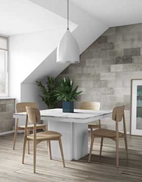DUSK - Square marble dining table by Temahome - view 3