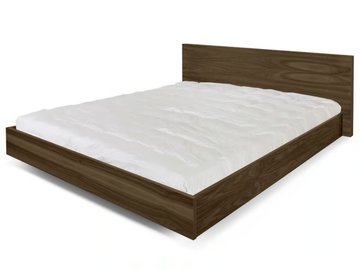 FLOAT - Suspended walnut double bed by Temahome - view 2