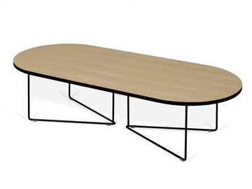 OVAL - Low oval wooden coffee table by Temahome - view 2