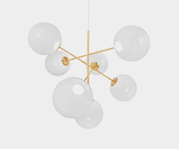 Globe Chandelier Large Opal LED by Tom Dixon