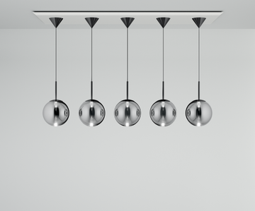 Globe Pendant System Linear Mini Silver by Tom Dixon