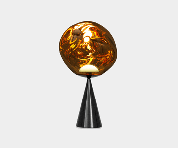 Melt Cone Fat Table Gold LED by Tom Dixon