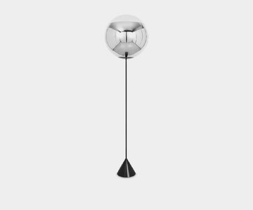 Mirror Ball Cone Slim Floor Silver LED by Tom Dixon