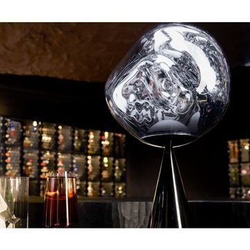 Melt Cone Fat Table Silver LED by Tom Dixon - view 5