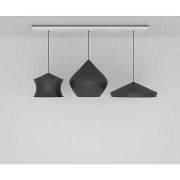 Beat LED Black Trio Linear Pendant System by Tom Dixon - view 2