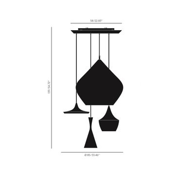 Beat LED Black Range Round Pendant System by Tom Dixon - view 3