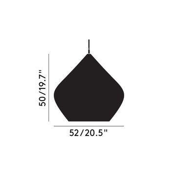 Beat LED Stout Pendant Black by Tom Dixon - view 3