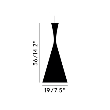 Beat LED Tall Pendant by Tom Dixon - view 3