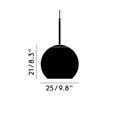 Copper LED Round Pendant 25cm by Tom Dixon - view 3