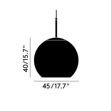 Copper Round Pendant Black 45cm by Tom Dixon - view 3