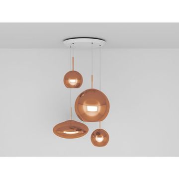 Copper LED Range Round Pendant System by Tom Dixon - view 2